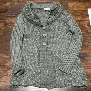 Gray Shawl collar Simply Couture cardigan-medium